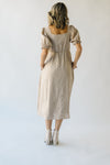 The Hinwood Floral Embroidered Dress in Oat Linen