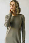 The Carbondale Ribbed Midi Dress in Olive