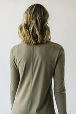 The Carbondale Ribbed Midi Dress in Olive