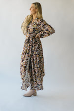 The Glenview Paisley Patterned Maxi Dress in Deep Indigo