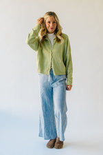 The Riggs Button-Down Sweater in Lemongrass