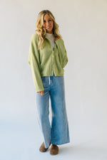 The Riggs Button-Down Sweater in Lemongrass