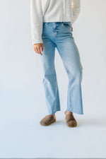 The Haslum High Rise Wide Leg Jean in Ciel Blue