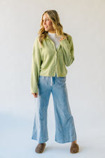 The Riggs Button-Down Sweater in Lemongrass