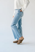 The Haslum High Rise Wide Leg Jean in Ciel Blue