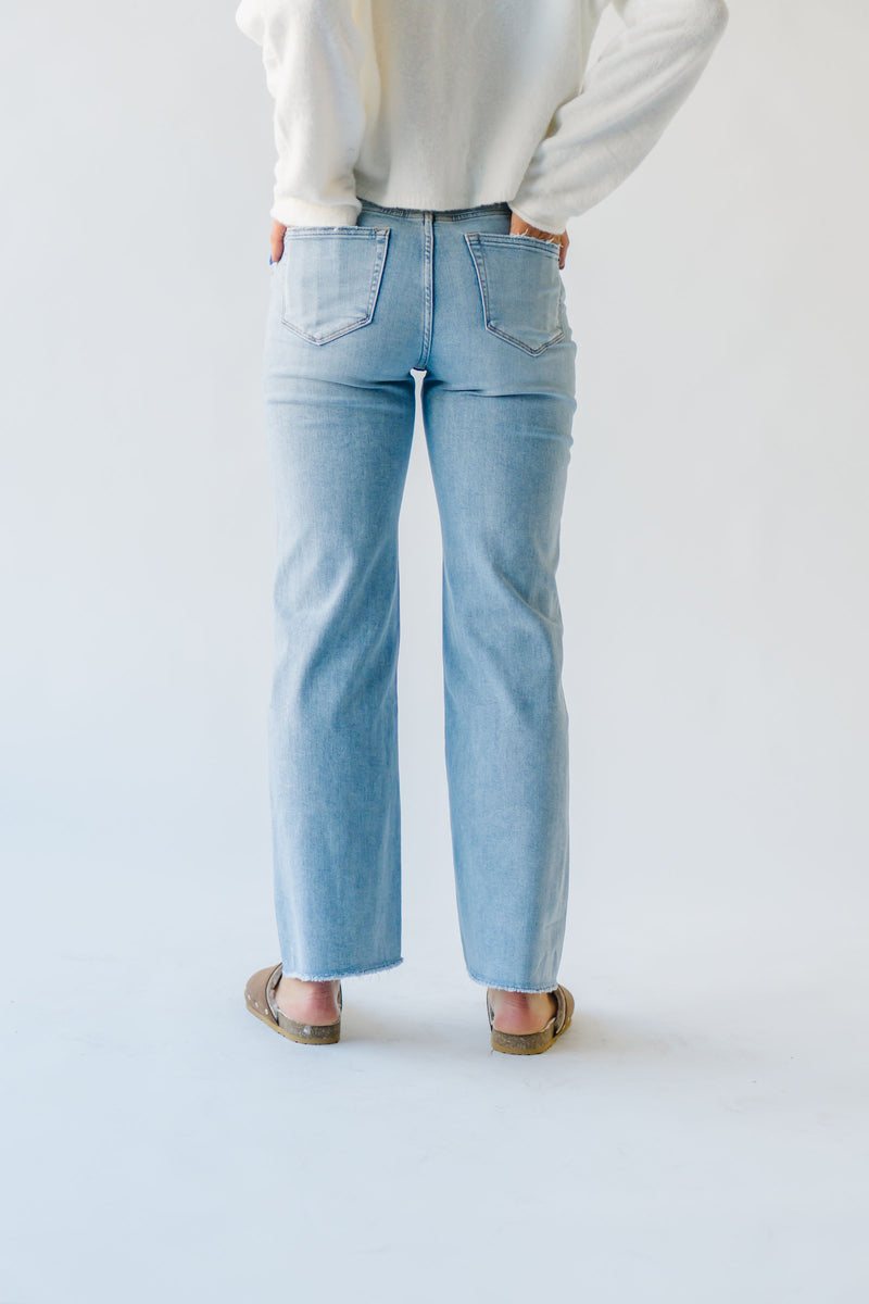 The Haslum High Rise Wide Leg Jean in Ciel Blue