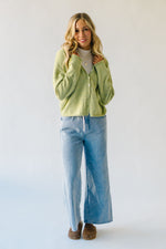 The Riggs Button-Down Sweater in Lemongrass