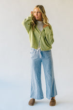 The Riggs Button-Down Sweater in Lemongrass