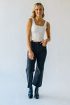 The Jernigan Wide Leg Crop Jean in Charcoal