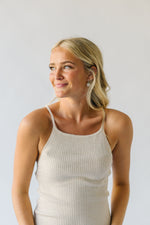 The Aplin Ribbed Tank Midi Dress in Natural