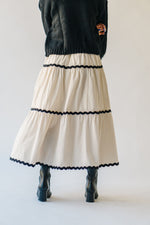 The Perrigo Tiered Maxi Skirt in Oatmeal