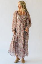 The Gunderson Shimmer Embellished Maxi Dress in Cream Multi