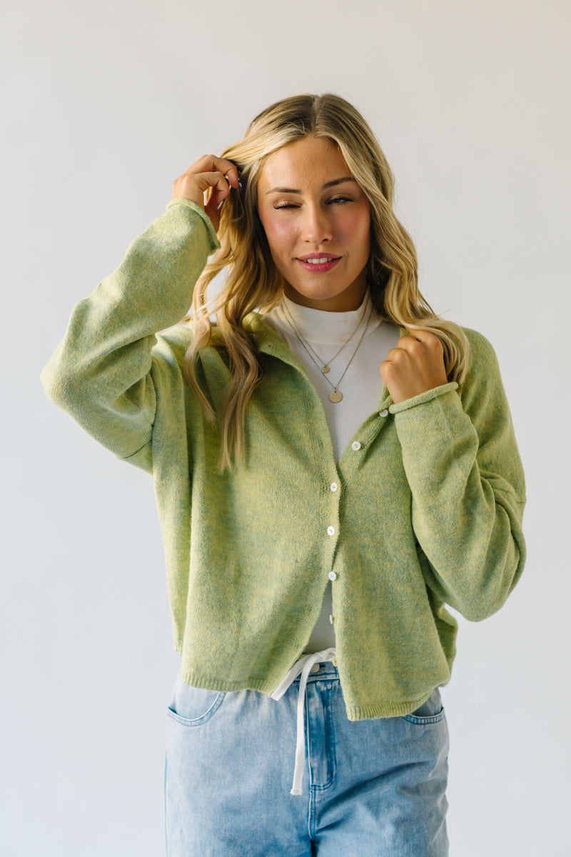 The Riggs Button-Down Sweater in Lemongrass