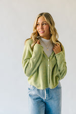 The Riggs Button-Down Sweater in Lemongrass