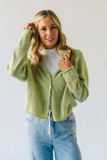 The Riggs Button-Down Sweater in Lemongrass