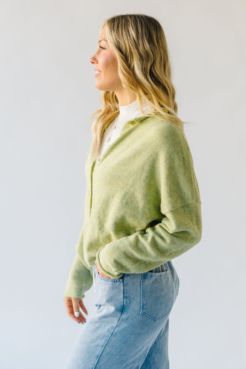 The Riggs Button-Down Sweater in Lemongrass