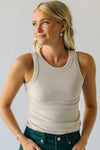 The Cantwell Ribbed Tank in Cream