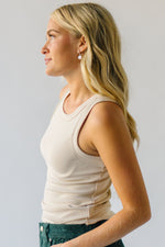 The Cantwell Ribbed Tank in Cream