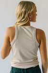 The Cantwell Ribbed Tank in Cream