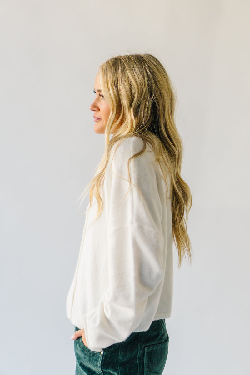 The Riggs Button-Down Sweater in White