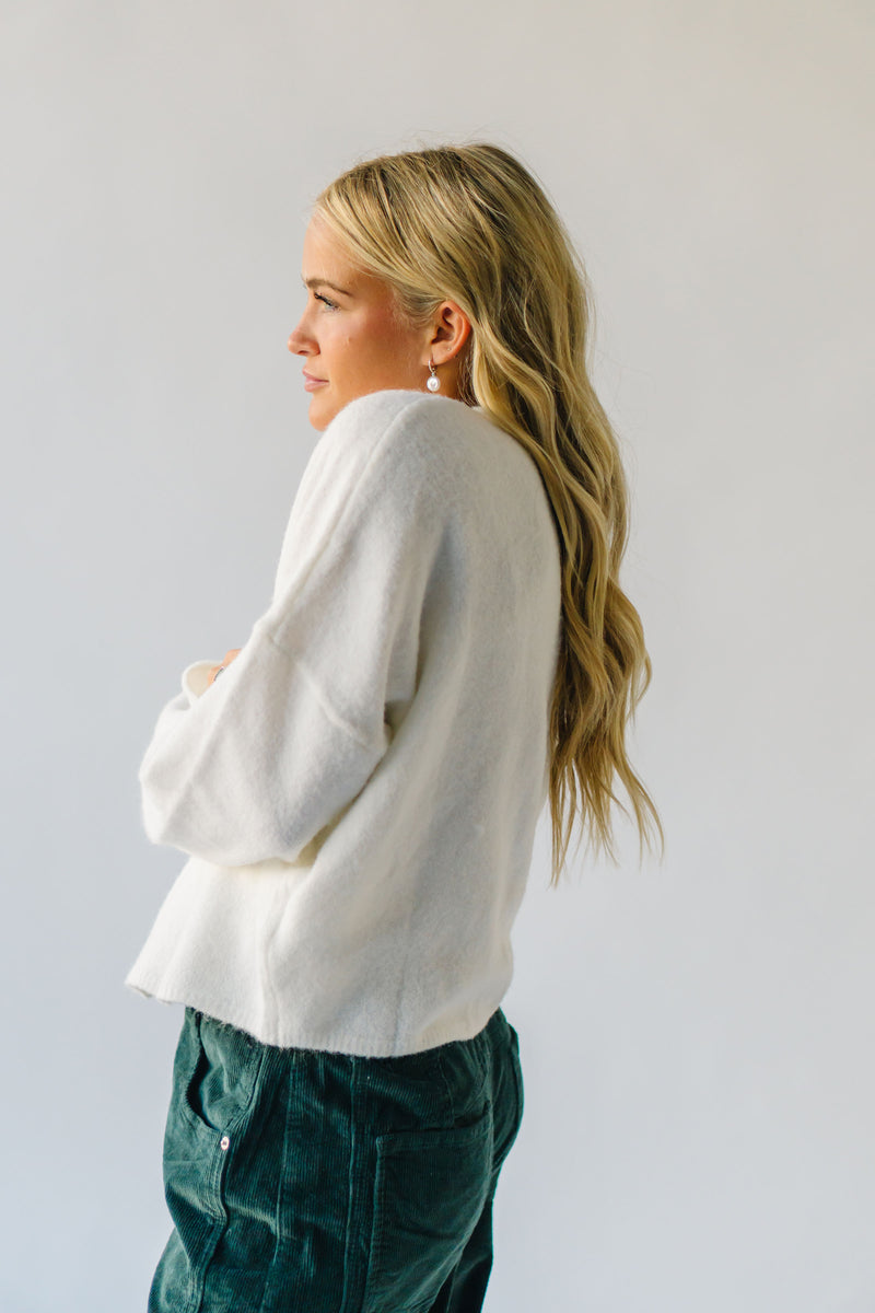 The Riggs Button-Down Sweater in White