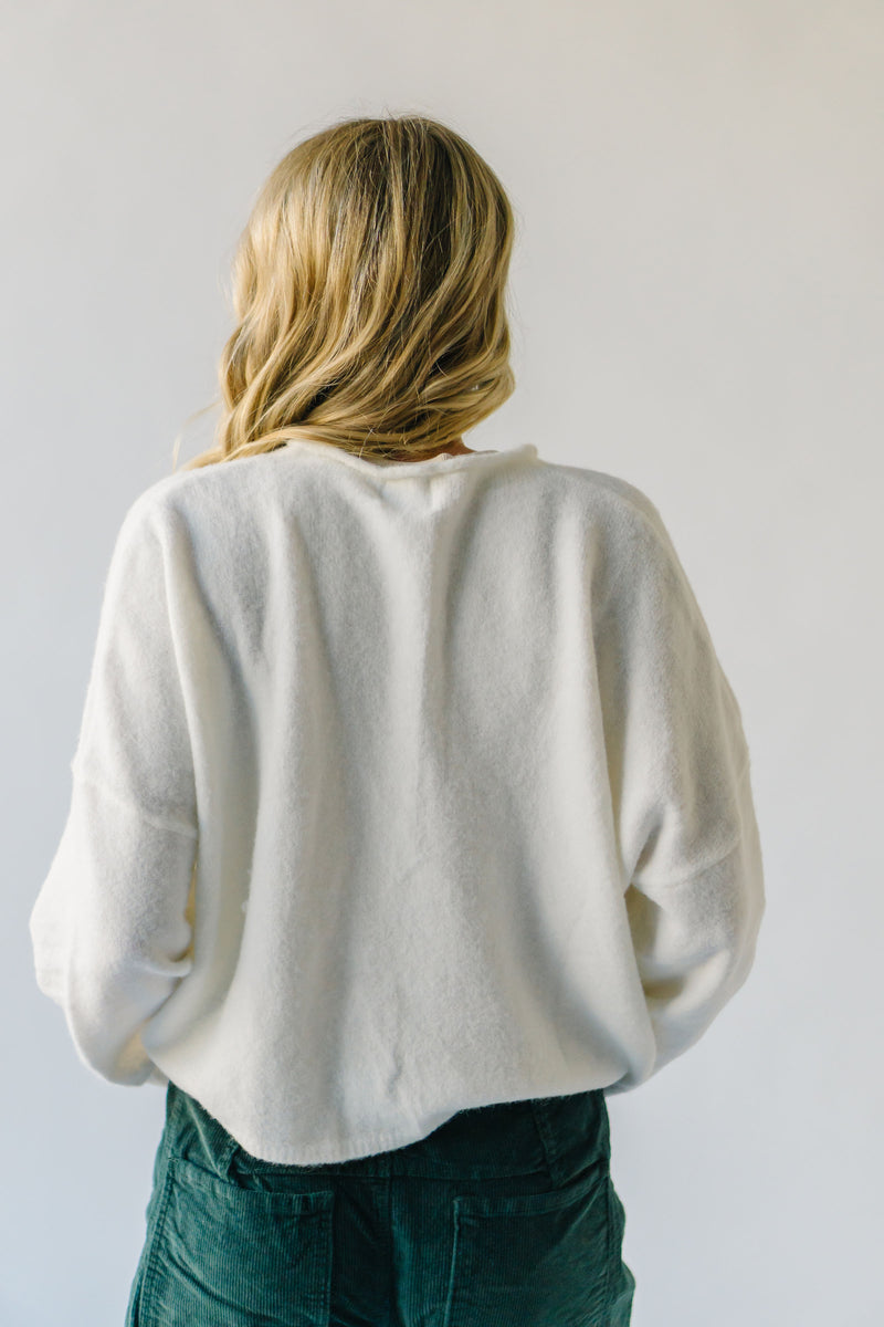 The Riggs Button-Down Sweater in White