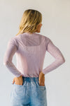 The Tuso Burn Out Leaf Pattern Blouse in Lilac