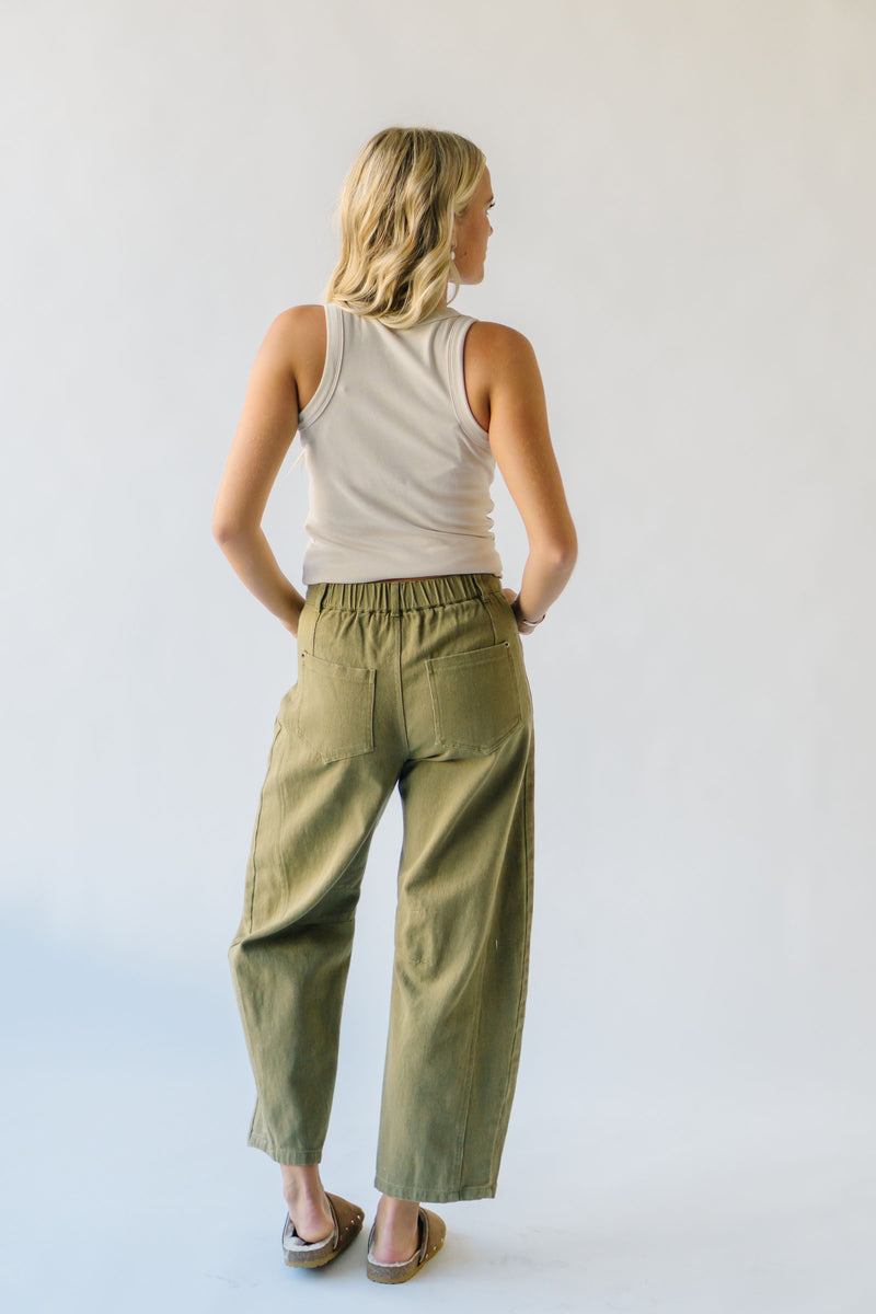 The Wolford Barrel Pant in Olive