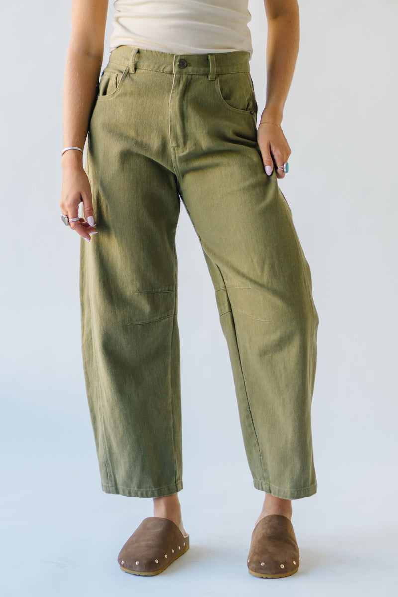 The Wolford Barrel Pant in Olive