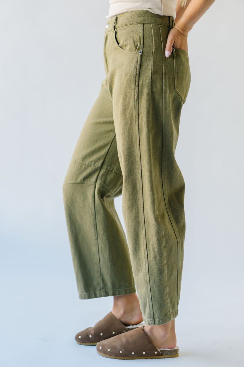 The Wolford Barrel Pant in Olive