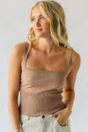 The Willits Square Neck Tank in Latte