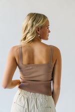 The Willits Square Neck Tank in Latte