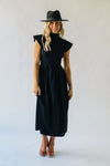 The Stansberry Mock Neck Midi Dress in Black