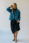 The Sardo Collared Denim Jacket in Medium Blue