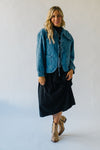 The Sardo Collared Denim Jacket in Medium Blue