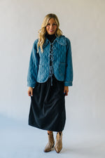 The Sardo Collared Denim Jacket in Medium Blue