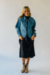 The Sardo Collared Denim Jacket in Medium Blue