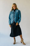 The Sardo Collared Denim Jacket in Medium Blue