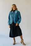 The Sardo Collared Denim Jacket in Medium Blue