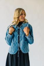 The Sardo Collared Denim Jacket in Medium Blue