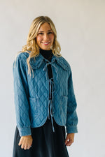 The Sardo Collared Denim Jacket in Medium Blue