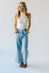 The Towslee Wide Leg Denim Jean in Light Blue