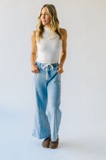 The Towslee Wide Leg Denim Jean in Light Blue