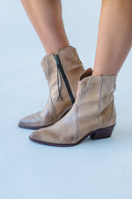 Free People: New Frontier Western Boot in Distressed Tan