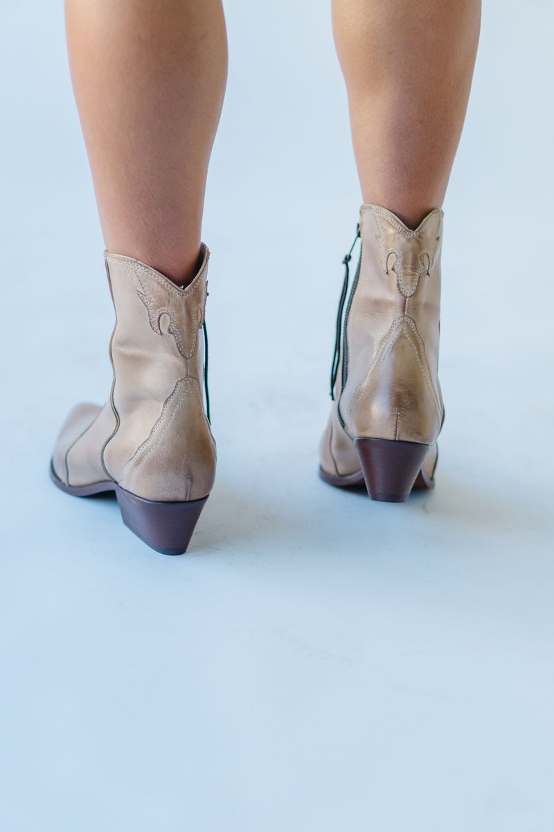 Free People: New Frontier Western Boot in Distressed Tan