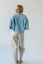 The Jensvold Cropped Denim Jacket in Light Blue