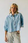 The Jensvold Cropped Denim Jacket in Light Blue