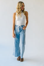 The Towslee Wide Leg Denim Jean in Light Blue