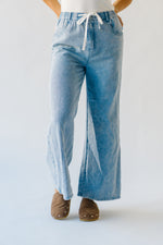 The Towslee Wide Leg Denim Jean in Light Blue