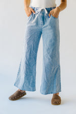 The Towslee Wide Leg Denim Jean in Light Blue